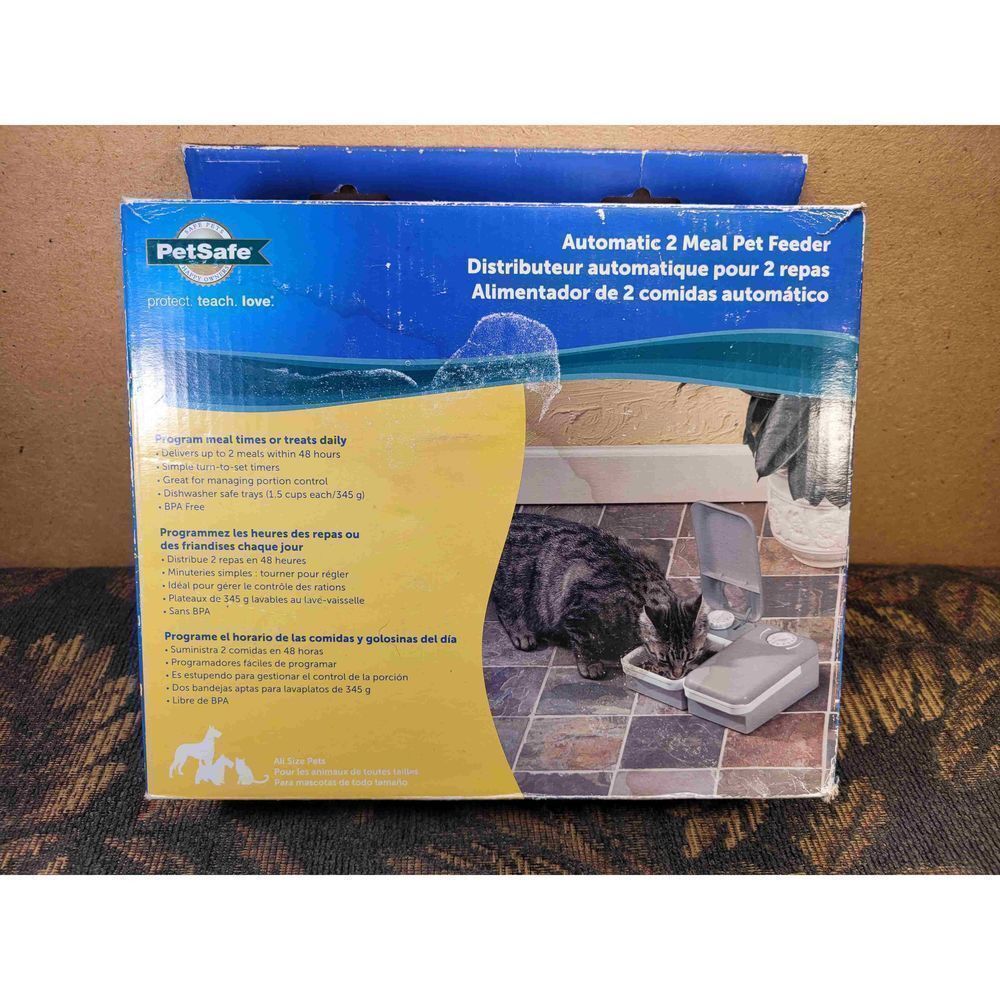 PetSafe Automatic 2 Meal Pet Feeder with Battery Powered Programmable Timer